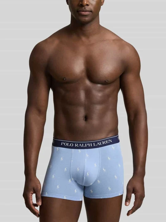Zdjęcie produktu Obcisłe bokserki z mieszanka bawełny model 'CLSSIC TRUNK-3 PACK' Polo Ralph Lauren Błękitny