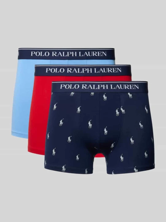 Zdjęcie produktu Obcisłe bokserki z mieszanka bawełny model 'CLSSIC TRUNK-3 PACK' Polo Ralph Lauren Czerwony