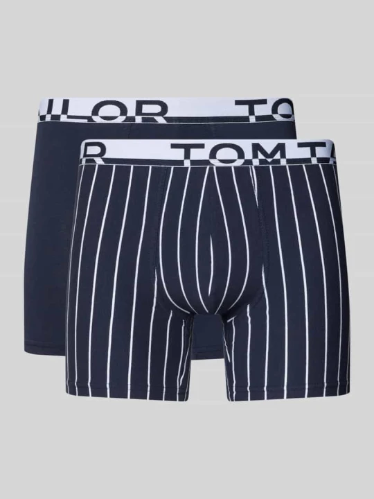 Zdjęcie produktu Obcisłe bokserki z Mieszanka bawełny w Zestaw 2 szt. Tom Tailor Ciemnoniebieski