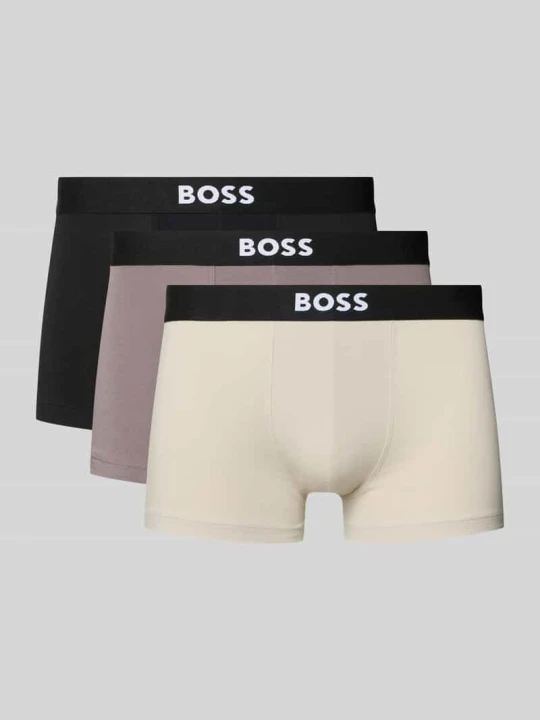 Zdjęcie produktu Obcisłe bokserki z mieszanka bawełny w zestaw 3 szt. Boss Średnioszary