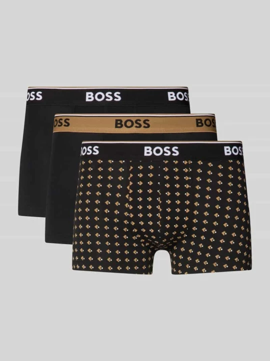 Zdjęcie produktu Obcisłe bokserki z mieszanka bawełny w zestaw 3 szt. Boss Czarny