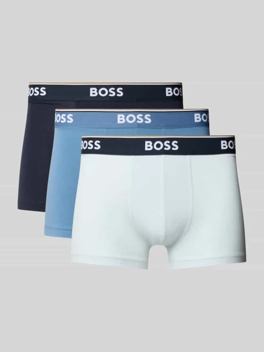 Zdjęcie produktu Obcisłe bokserki z mieszanka bawełny w zestaw 3 szt. Boss Niebieski