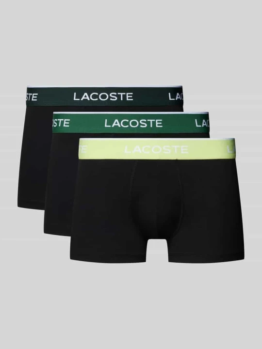 Zdjęcie produktu Obcisłe bokserki z mieszanka bawełny w zestaw 3 szt. Lacoste Czarny