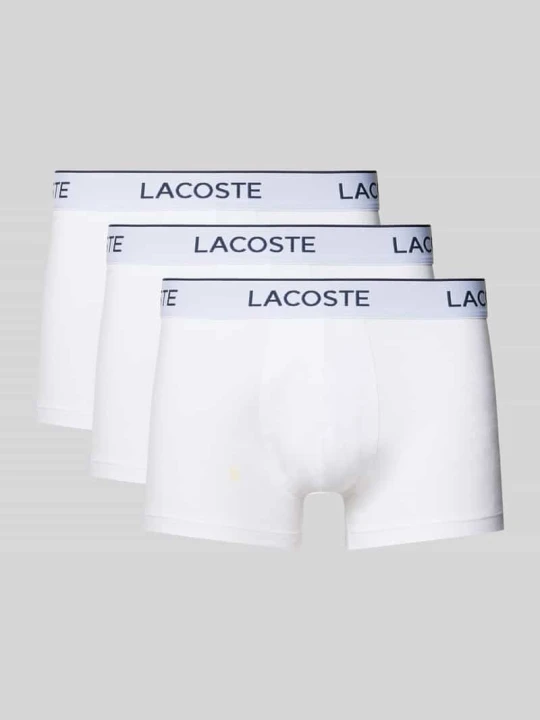 Zdjęcie produktu Obcisłe bokserki z mieszanka bawełny w zestaw 3 szt. Lacoste Biały