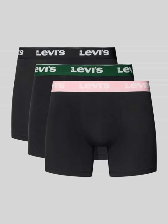 Zdjęcie produktu Obcisłe bokserki z Mieszanka bawełny w Zestaw 3 szt. Levi's Czarny