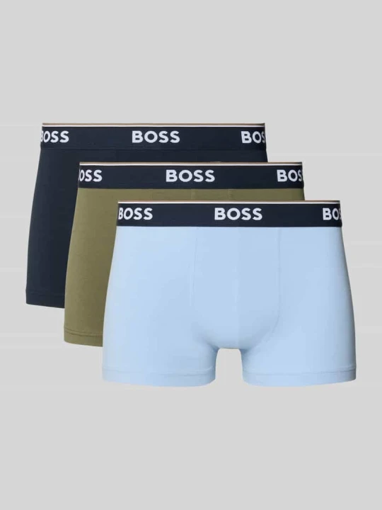 Zdjęcie produktu Obcisłe bokserki z mieszanka bawełny w zestaw 3 szt. model 'TRUNK 3P POWER' Boss Jasnoniebieski