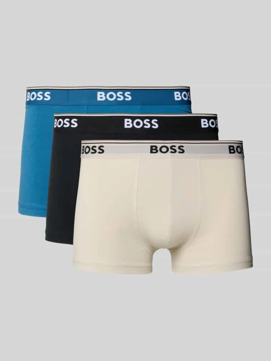 Zdjęcie produktu Obcisłe bokserki z mieszanka bawełny w zestaw 3 szt. model 'TRUNK 3P POWER' Boss Beżowy