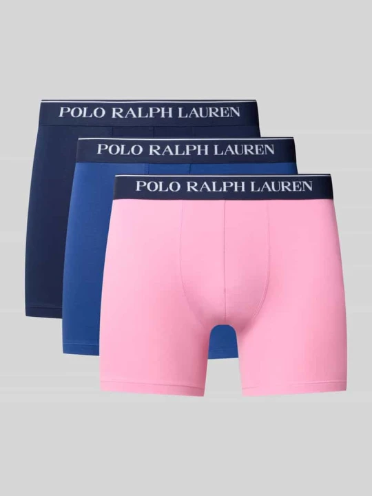 Zdjęcie produktu Obcisłe bokserki z mieszanka bawełny w zestaw 3 szt. Polo Ralph Lauren Mocnoróżowy