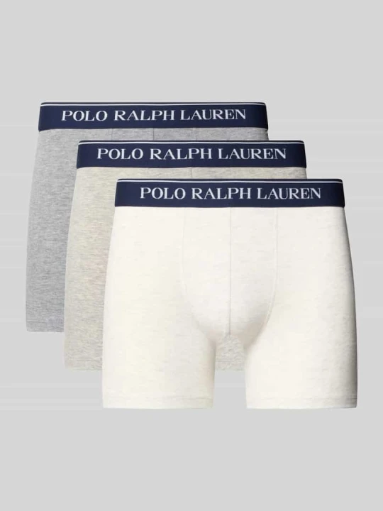 Zdjęcie produktu Obcisłe bokserki z mieszanka bawełny w zestaw 3 szt. Polo Ralph Lauren Średnioszary