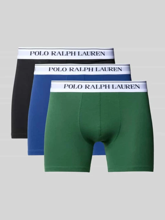 Zdjęcie produktu Obcisłe bokserki z mieszanka bawełny w zestaw 3 szt. Polo Ralph Lauren Zielony