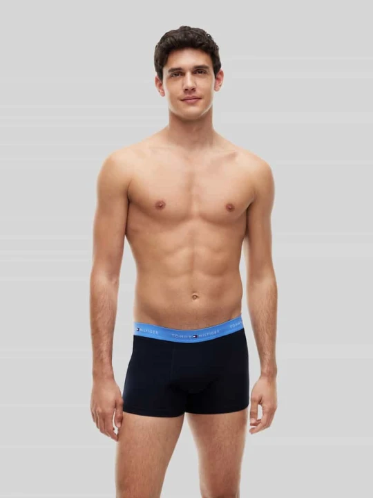 Zdjęcie produktu Obcisłe bokserki z mieszanka bawełny w zestaw 3 szt. Tommy Hilfiger Czarny