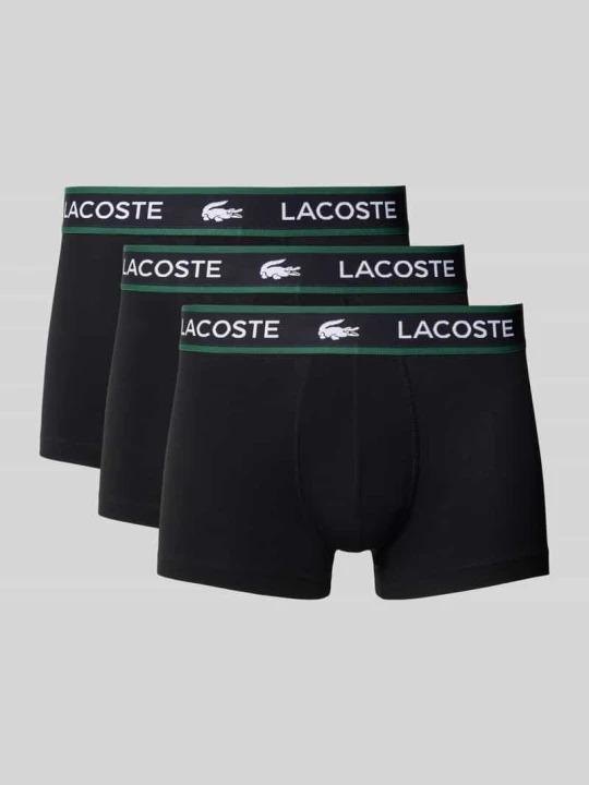 Zdjęcie produktu Obcisłe bokserki z mieszanki bawełny w zestaw 3 szt. Lacoste Czarny