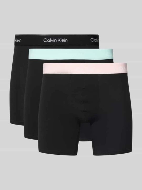 Zdjęcie produktu Obcisłe bokserki z mieszanki bawełny w zestawie 3 szt. Calvin Klein Czarny