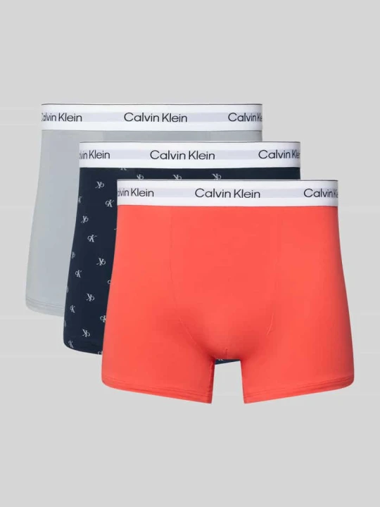 Zdjęcie produktu Obcisłe bokserki z mieszanki bawełny w zestawie 3 szt. Calvin Klein Jasnoszary