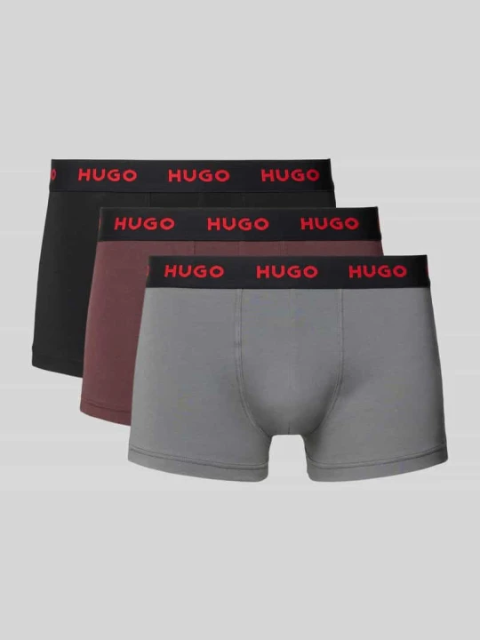 Zdjęcie produktu Obcisłe bokserki z mieszanki bawełny w zestawie 3 szt. Hugo Oberżynowy