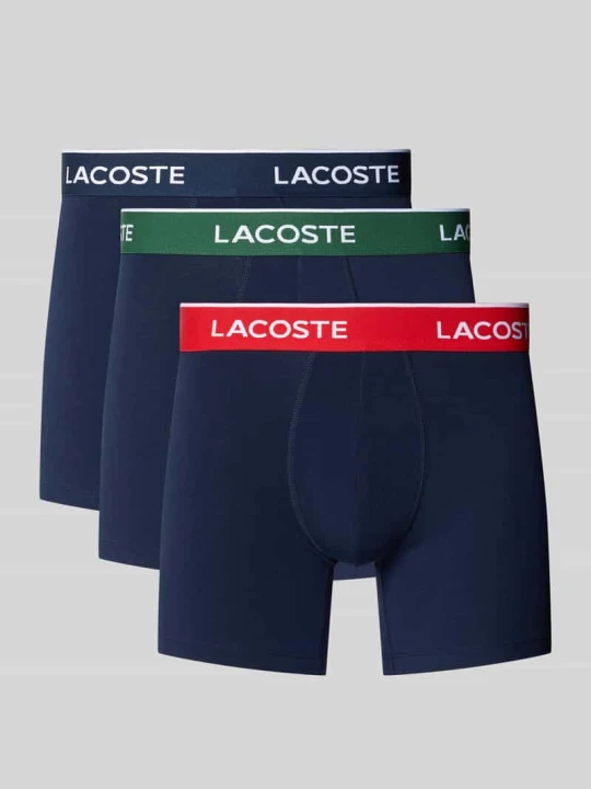 Zdjęcie produktu Obcisłe bokserki z mieszanki bawełny w zestawie 3 szt. Lacoste Czerwony