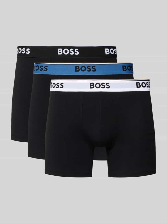 Zdjęcie produktu Obcisłe bokserki z Mieszanka bawełny w Zestaw 3 szt. Model 'BOXER' Boss Czarny