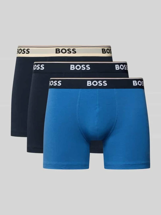 Zdjęcie produktu Obcisłe bokserki z Mieszanka bawełny w Zestaw 3 szt. Model 'BOXER' Boss Niebieski