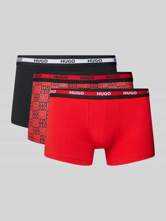 Zdjęcie produktu Obcisłe bokserki z Mieszanka bawełny w Zestaw 3 szt. Model 'PLANET' Hugo Czerwony