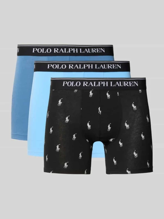 Zdjęcie produktu Obcisłe bokserki z mieszanki bawełny w zestawie 3 szt. Polo Ralph Lauren Jeansowy niebieski
