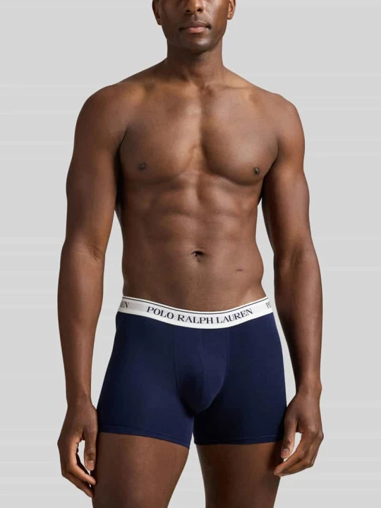 Zdjęcie produktu Obcisłe bokserki z mieszanki bawełny w zestawie 3 szt. Polo Ralph Lauren Granatowy