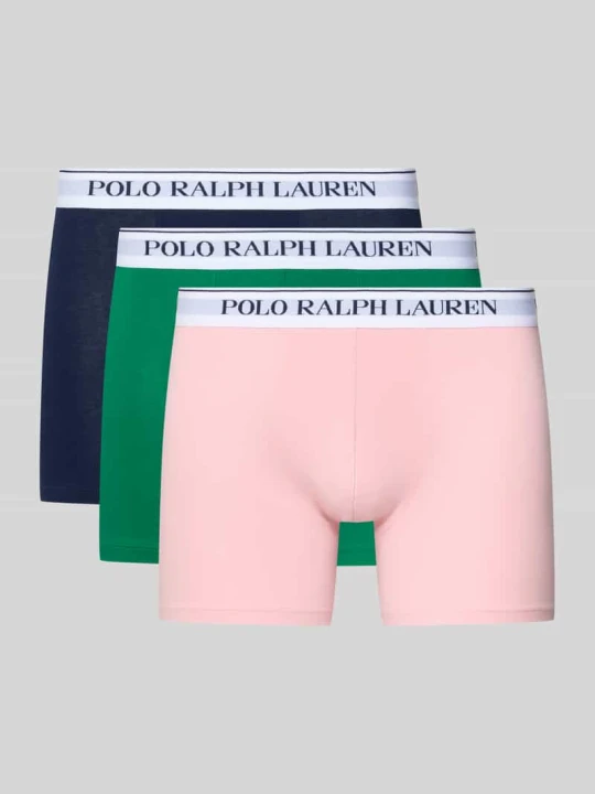 Zdjęcie produktu Obcisłe bokserki z mieszanki bawełny w zestawie 3 szt. Polo Ralph Lauren Różowy