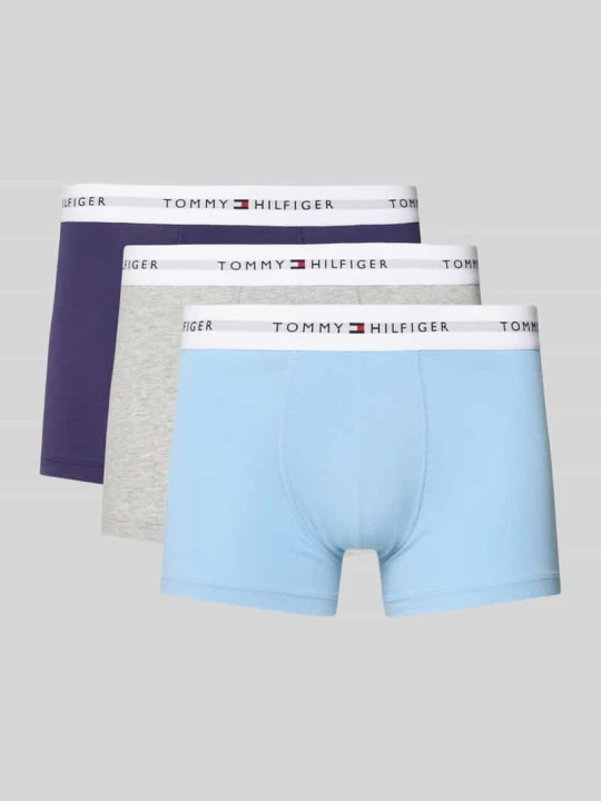 Zdjęcie produktu Obcisłe bokserki z mieszanki bawełny w zestawie 3 szt. Tommy Hilfiger Jasnoniebieski