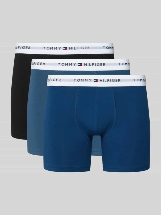 Zdjęcie produktu Obcisłe bokserki z mieszanki bawełny w zestawie 3 szt. Tommy Hilfiger Czarny