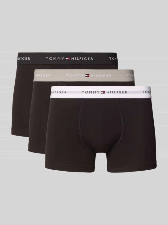 Zdjęcie produktu Obcisłe bokserki z mieszanki bawełny w zestawie 3 szt. Tommy Hilfiger Czarny