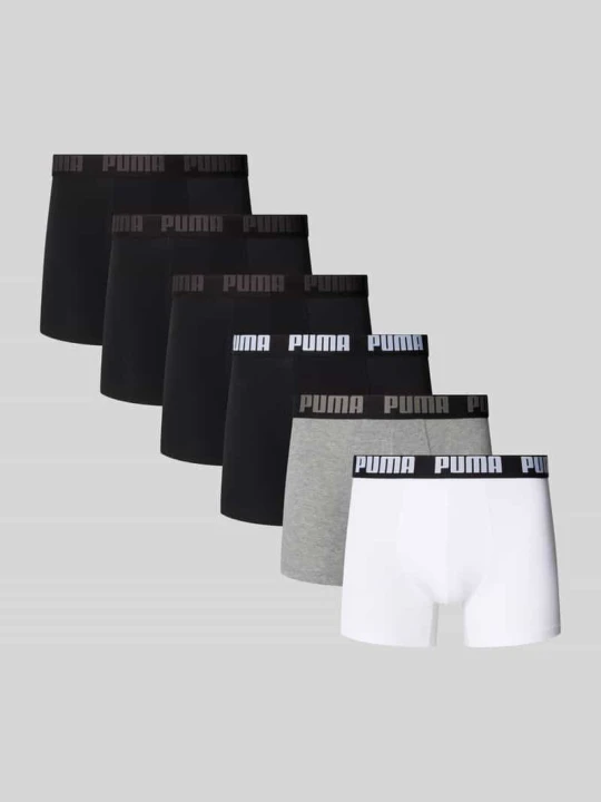 Zdjęcie produktu Obcisłe bokserki z mieszanki bawełny w zestawie 6 par model 'Everyday' Puma Biały