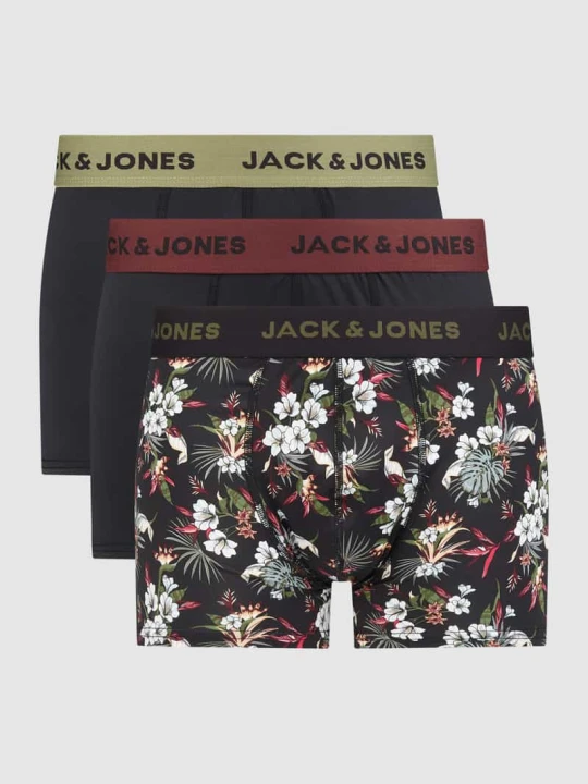 Zdjęcie produktu Obcisłe bokserki z mikrowłókna w zestawie 3 szt. Jack&Jones Czarny