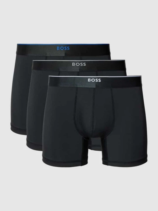 Zdjęcie produktu Obcisłe bokserki z paskiem z logo model ‘Boxer’ Boss Czarny