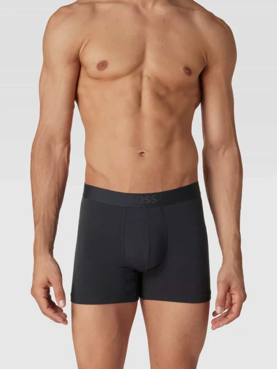 Zdjęcie produktu Obcisłe bokserki z paskiem z logo w zestawie 2 szt. model ‘UltraSoft’ Boss Czarny
