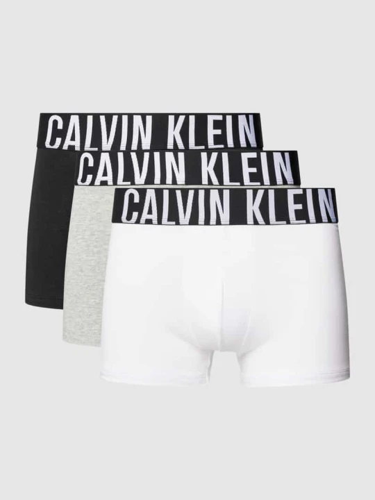 Zdjęcie produktu Obcisłe bokserki z paskiem z logo w zestawie 3 szt. Calvin Klein Jasnoszary