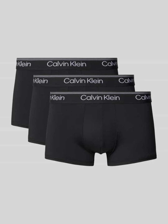 Zdjęcie produktu Obcisłe bokserki z paskiem z logo w zestawie 3 szt. Calvin Klein Czarny