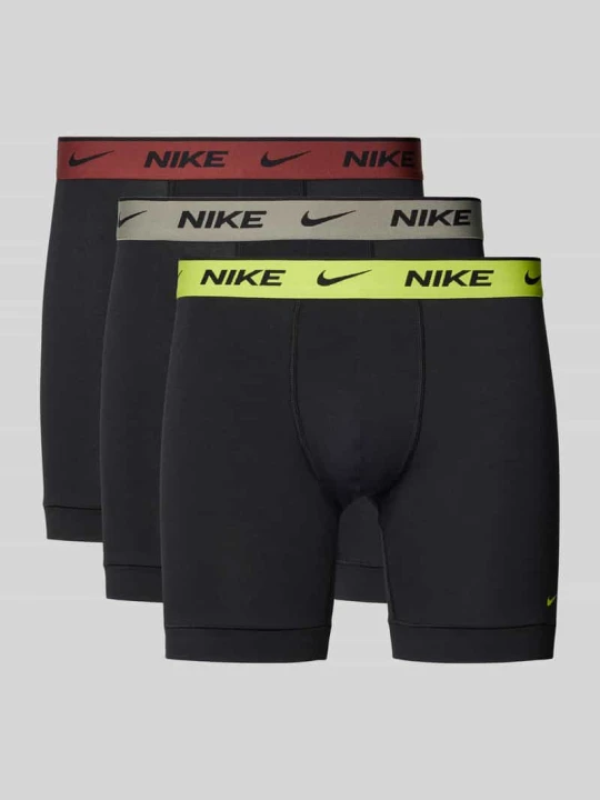 Zdjęcie produktu Obcisłe bokserki z paskiem z logo w zestawie 3 szt. model ‘E-DAY’ Nike Czarny