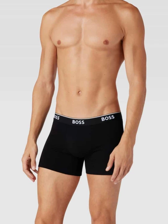 Zdjęcie produktu Obcisłe bokserki z paskiem z logo w zestawie 3 szt. model ‘Power’ Boss Królewski niebieski