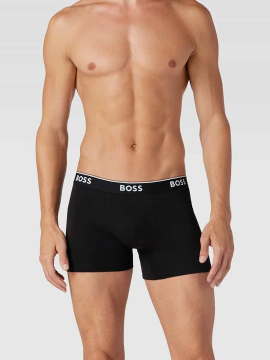 Zdjęcie produktu Obcisłe bokserki z paskiem z logo w zestawie 3 szt. model 'Power' Boss Czerwony
