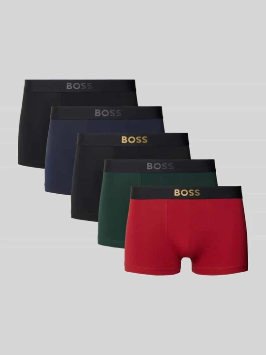 Zdjęcie produktu Obcisłe bokserki z paskiem z logo w zestawie 5 szt. Boss Czerwony