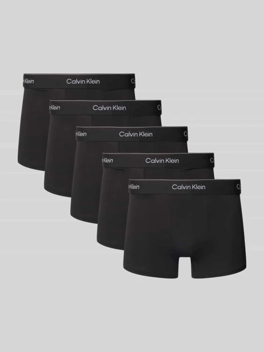 Zdjęcie produktu Obcisłe bokserki z paskiem z logo w zestawie 5 szt. Calvin Klein Czarny