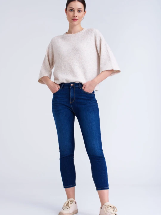 Zdjęcie produktu Obcisłe jeansy o kroju cropped Greenpoint niebieski