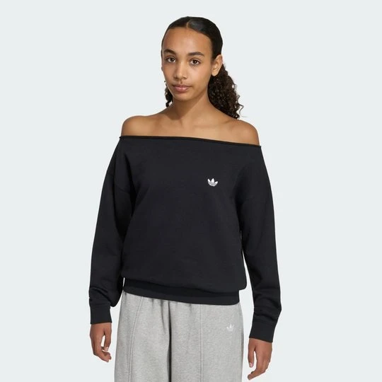 Zdjęcie produktu OBSZERNA BLUZA FROTTÉ Adidas czarny