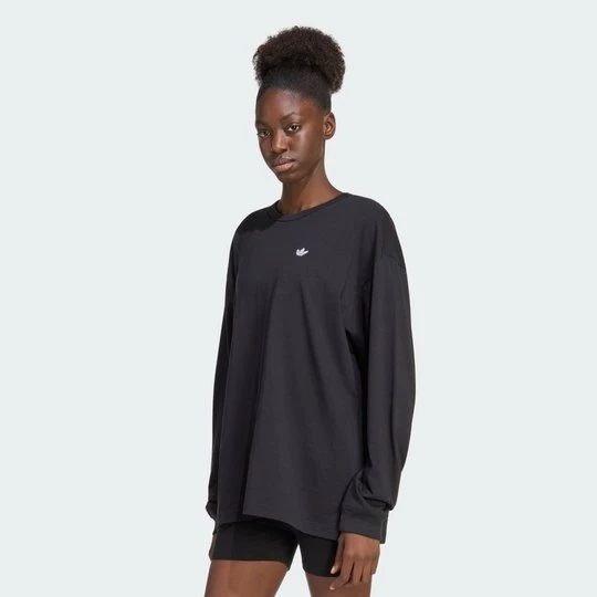 Zdjęcie produktu OBSZERNA KOSZULKA ESSENTIALS Z DŁUGIM RĘKAWEM Adidas czarny