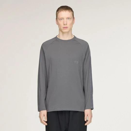 Zdjęcie produktu OBSZERNA KOSZULKA Y-3 z gradientowymi paskami i długimi rękawami Adidas Grey Five