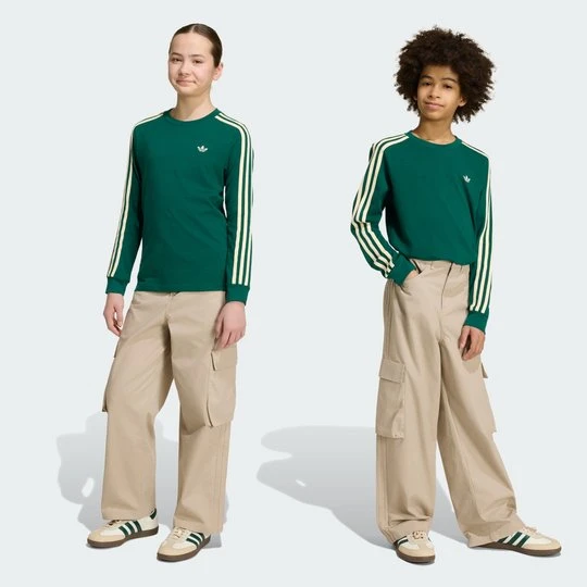 Zdjęcie produktu OBSZERNE SPODNIE CARGO Z TKANINY RIPSTOP Adidas Khaki Three