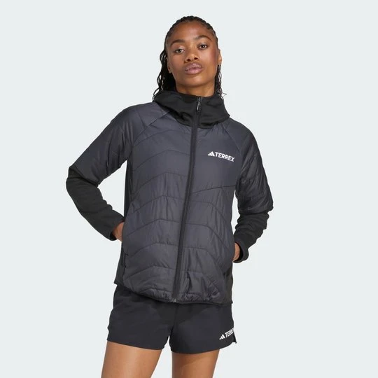 Zdjęcie produktu Ocieplana hybrydowa kurtka z kapturem Terrex Multi CLIMAWARM Adidas czarny