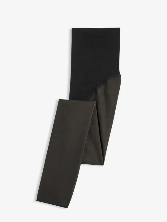Zdjęcie produktu Ocieplane legginsy o przezroczystym wyglądzie z funkcją belly control i push-up 50 DEN BonPrix czarny