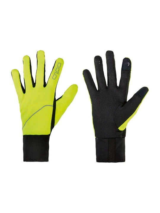 Zdjęcie produktu Odlo Rękawiczki "Intensity Safety" w kolorze żółto-czarnym rozmiar: 8