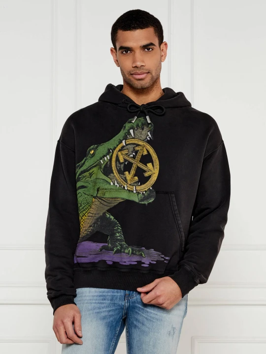 Zdjęcie produktu OFF-WHITE Bluza BIG CROCO SKATE | Relaxed fit Off White czarny