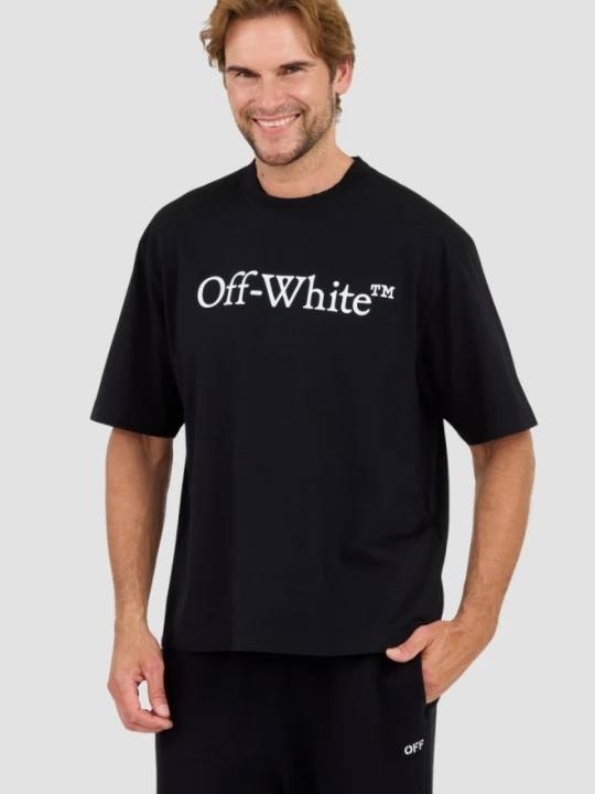 Zdjęcie produktu OFF-WHITE Czarny męski t-shirt Big Bookish Skate, Rozmiar S Off White